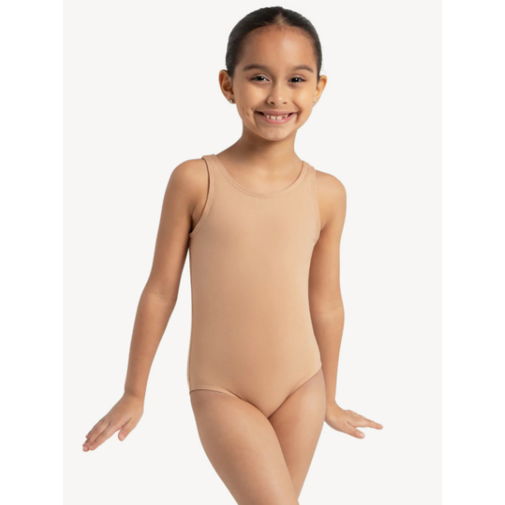 Dance Leotard Capezio TB142C Adult Medium Lt Sun Ballet Tap Jazz Tan Nude